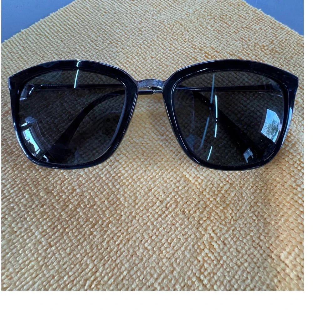 Max Cole Eyeglass Black Silver Square *FRAMES ONLY*
